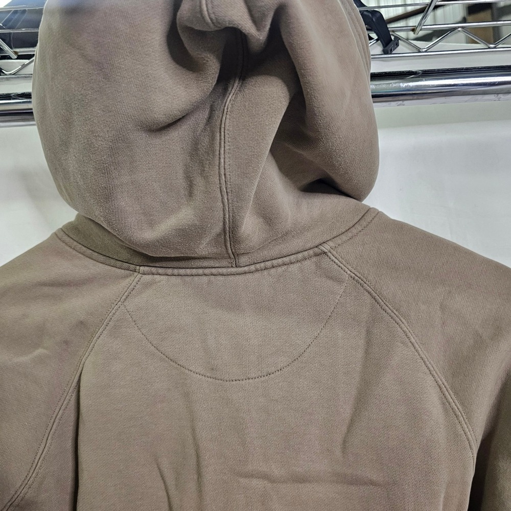 Columbia Mens Sherpa Lined Hood Full Zip Sweatshirt Tan Brown Small Work Wear - Picture 8 of 10